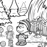 Peppermint Patty Christmas Scene Coloring Pages 2