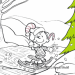 Peppermint Patty Christmas Scene Coloring Pages 3