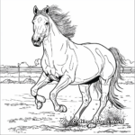 Perfect Barrel Racing Paint Horse Coloring Pages 1