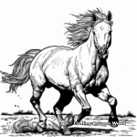 Perfect Barrel Racing Paint Horse Coloring Pages 2