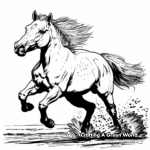 Perfect Barrel Racing Paint Horse Coloring Pages 3