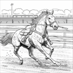 Perfect Barrel Racing Paint Horse Coloring Pages 4