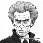 Peter Capaldi as Twelfth Doctor Coloring Pages 1