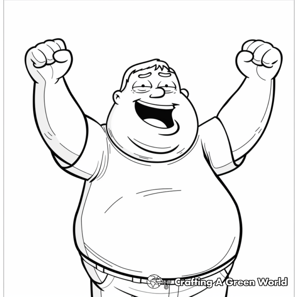Peter Griffin: Family Guy's Hilarious Dad Coloring Pages 1