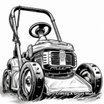 Petrol Lawn Mower Coloring Pages 1