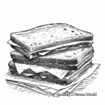 Picnic-style Nutella Sandwiches Coloring Pages 1