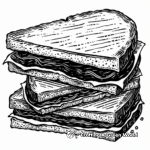 Picnic-style Nutella Sandwiches Coloring Pages 2