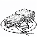 Picnic-style Nutella Sandwiches Coloring Pages 3