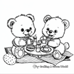 Picnic with Build a Bear Coloring Sheets 1