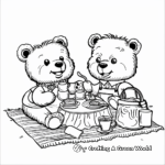 Picnic with Build a Bear Coloring Sheets 2