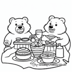 Picnic with Build a Bear Coloring Sheets 3