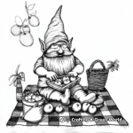 Picnicking Gnome Coloring Pages for All Ages 1
