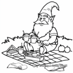 Picnicking Gnome Coloring Pages for All Ages 3