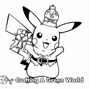 Christmas Pikachu Coloring Pages - Free & Printable!