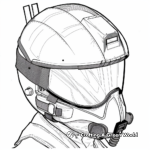 Pilot Helmet and Goggles Coloring Pages 2