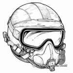 Pilot Helmet and Goggles Coloring Pages 3