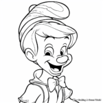 Pinocchio Smiling: Friendly Scenes Coloring Pages 2
