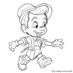Pinocchio Smiling: Friendly Scenes Coloring Pages 3