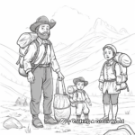 Pioneer Family on the Oregon Trail Coloring Pages 4