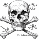 Pirate Skull and Crossbones Coloring Pages 1
