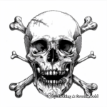 Pirate Skull and Crossbones Coloring Pages 2
