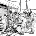 Pit-Stop F1 Coloring Pages 2