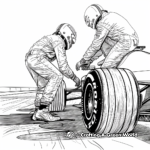 Pit-Stop F1 Coloring Pages 3