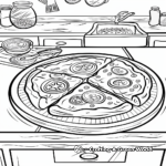 Pizza Making Kitchen Coloring Pages 1