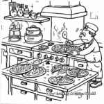 Pizza Making Kitchen Coloring Pages 3