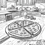 Pizza Making Kitchen Coloring Pages 4
