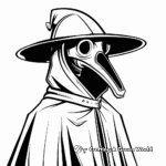 Plague Doctor during the Black Death Coloring Pages 2