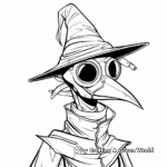 Plague Doctor during the Black Death Coloring Pages 3