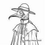 Plague Doctor during the Black Death Coloring Pages 4