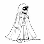 Plague Doctor in Cloak Coloring Pages 2