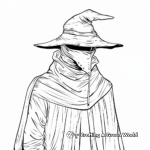Plague Doctor in Cloak Coloring Pages 3