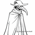 Plague Doctor in Cloak Coloring Pages 4