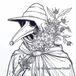 Plague Doctor with Medicinal Herbs Coloring Pages 1