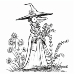 Plague Doctor with Medicinal Herbs Coloring Pages 2