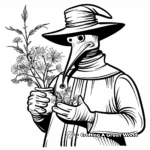 Plague Doctor with Medicinal Herbs Coloring Pages 3
