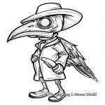 Plague Doctor with Raven Coloring Pages 2