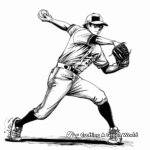 Player Pitching Baseball Coloring Pages 1