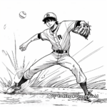 Player Pitching Baseball Coloring Pages 2