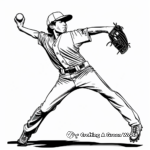 Player Pitching Baseball Coloring Pages 4