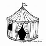 Playful Children's Play Tent Coloring Pages 1