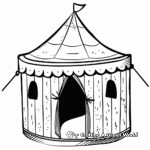 Playful Children's Play Tent Coloring Pages 2