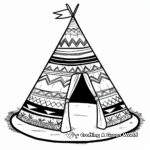Playful Children's Play Tent Coloring Pages 3