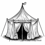 Playful Children's Play Tent Coloring Pages 4