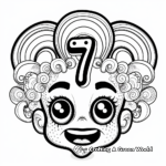 Playful Circus-themed Number 7 Coloring Pages for Kids 3