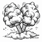 Playful Cotton Candy Clouds Coloring Pages 1