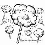 Playful Cotton Candy Clouds Coloring Pages 2